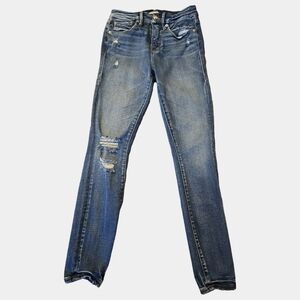 Good American Good Legs Crop Distressed Skinny Jeans Size 0 /25